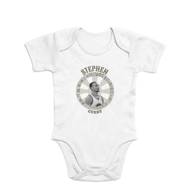 Bodies Basketball Bébé Fille ou Garçon pour basketteur ou basketteuse avec visuel design Photo de Stephen Curry Portrait écriture style Western Joueur des Golden states Warriors Body Basket Ball pour Bébé Fille ou Garçon basketteurs basketteuses Tailles 3/6 mois, 6/12 mois, 12/18 mois, 18/23 mois