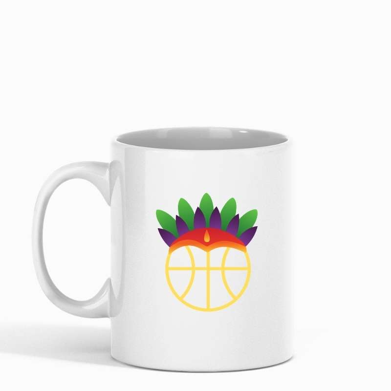Mug basketball pour Homme ou Femme et Fille ou Garçon basketteurs et basketteuses avec visuel Amazon coiffe de tribu sur un ballon de Basket Ball Mugs pour basketteur ou basketteuse Taille unique