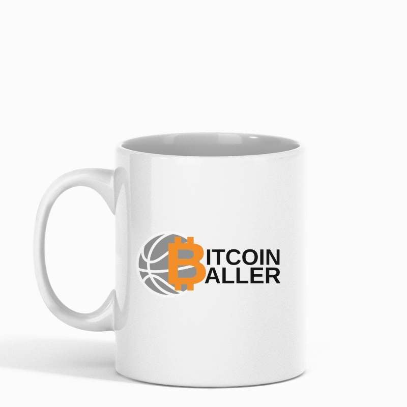 Mug basket ball Geek Homme ou Femme et Fille ou Garçon Tasse pour basketteur ou basketteuse avec visuel design Bitcoin Baller Mug BasketBall basketteurs et basketteuses geeks