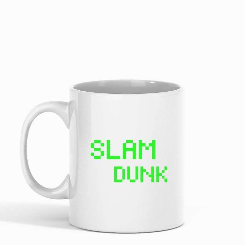 Mug basket ball Geek Homme ou Femme et Fille ou Garçon pour basketteur ou basketteuse joueuse jeu video avec visuel design pixels slam dunk vert Mug BasketBall Hommes ou Femmes et Filles ou Garçons basketteurs et basketteuses Taille unique