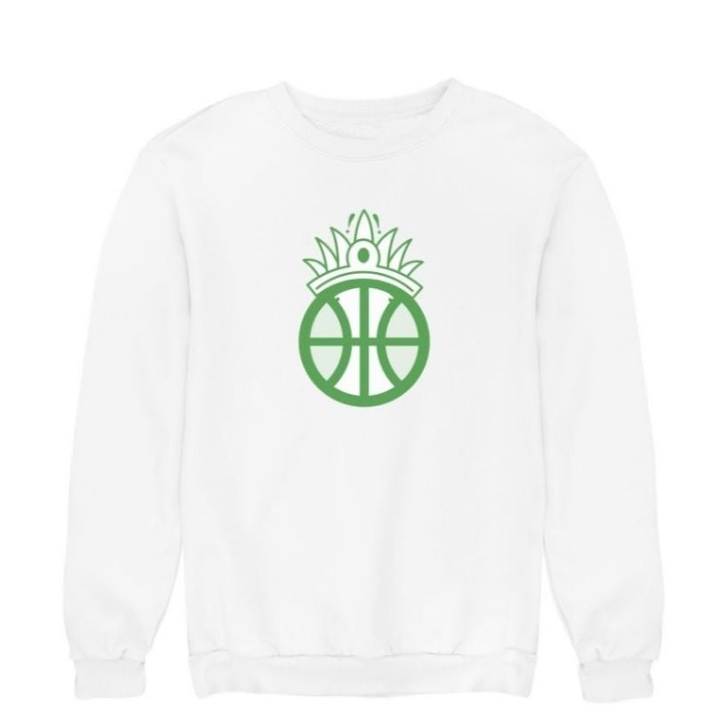 Sweat à col rond basketball blanc pour Enfant basketteur et basketteuse avec visuel amazon coiffe chef de tribu Basket Ball Sweats à cols ronds pour basketteur et basketteuses Taille 3/4 ANS, 5/6 ANS, 7/8 ANS, 9/11 ANS, 12/14 ANS Existe aussi en Sweatshirt Bleu Marine et en Noir