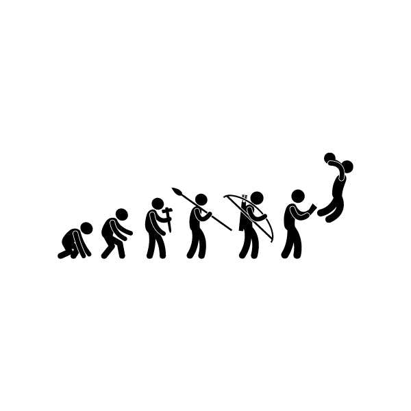 Visuel sur fond Blanc design Teeshirt de basket ball humour avec dessin Evolution Dunk Darwin pour femme basketteuse TeeShirts pour basketteuses