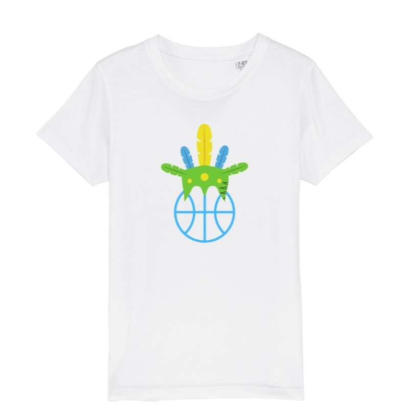 T shirt basketball Blanc pour Enfant basketteur avec visuel Amazon coiffe de chef sur un ballon de Basket Ball TeeShirts pour enfants Garçon basketteur Taille 2 ANS 4 ans 6 ans 8 ans 10 ans 12 ans Bleu Marine Noir