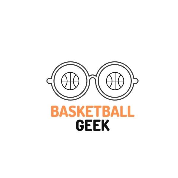 Visuel design de Teeshirt de basketball avec la phrase BasketBall Geek sur fond Blanc pour homme basktteur TeeShirts pour basketteurs
