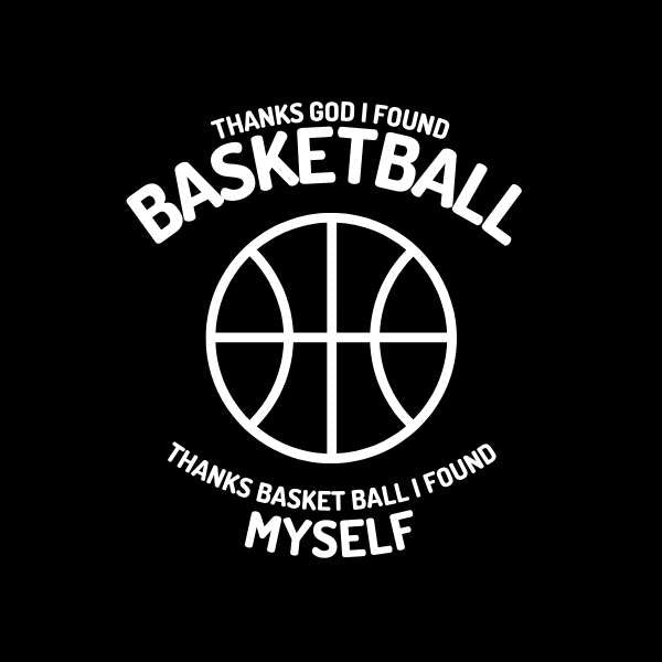 Visuel sur fond Noir design Teeshirt de basket ball Lifestyle avec écrit Basketball Saved My Life Homme basketteur beaux TeeShirts pour basketteurs