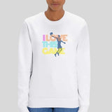 Sweat Basketball Femme Vintage Blanc à col rond basket modele noir avec illustration lettrage I Love This Game Style Retro sur mannequin Fille Sweat Shirt Femme basketteuse Tailles XS S M L XL 2XL 3XL 4XL 5XL existe aussi en bleu marine et en noir