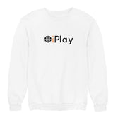 Sweat basketball blanc Homme pour basketteur avec visuel design Basket Ball I PLAY PARODIE LOGO APPLE IPhone Lifestyle Sweatshirt pour Hommes basketteurs Taille XS S M L XL 2XL 3XL 4XL 5XL existe en bleu marine et en Noir