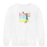 Sweat basket ball Femme Vintage Blanc pour basketteuse avec visuel design Basketball I Love This Game Style Retro Sweatshirt Vintage pour Femmes basketteuses Taille XS S M L XL 2XL 3XL 4XL 5XL existe en bleu marine et en noir