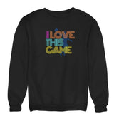 Sweat basket ball Femme Vintage Noir pour basketteuse avec visuel design Basketball I Love This Game Style Retro Sweatshirt Vintage pour Femmes basketteuses Taille XS S M L XL 2XL 3XL 4XL 5XL existe en bleu marine et en blanc
