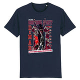 T-shirt basketball Demar Derozan Bleu Marine Homme pour basketteur avec visuel design montage Photos du joueur des Chicago Bulls TeeShirt Basket Ball pour Hommes basketteurs Taille XS M L XL 2XL 3XL 4XL 5XL existe aussi en noir