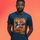 T-shirt Basket NBA Chris Paul Homme modele bleu marine avec illustration Photo du joueur de Basketball sur mannequin Garçon Tshirt Pour Hommes basketteurs Tailles XS M L XL 2XL 3XL 4XL 5XL aussi en noir