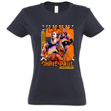 T-shirt basketball NBA Chris Paul Bleu Marine Femme pour basketteuse avec visuel design montage Photos du joueur des Phoenix Suns TeeShirt Basket Ball pour Femmes basketteuses Taille S M L XL 2XL 3XL existe aussi en noir