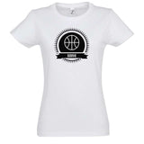 Tee-shirt basketball Blanc pour femme basketteuse avec visuel Ballon de Basket Ball Vintage 1891 TeeShirts pour basketteuses Tailles S M L XL 2XL 3XL Bleu Marine Noir