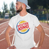 T shirt basket humouristique modele noir avec illustration Parodique du logo Burger King remix Poster King Trashtalk Drôle porté par mannequin Homme Tee-Shirts Hommes basketteurs Tailles XS M L XL 2XL 3XL 4XL 5XL