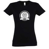 Tshirt basketball Noir pour femme basketteuse avec visuel Ballon de Basket Ball Vintage 1891 TeeShirts pour basketteuses Taille S M L XL 2XL 3XL Bleu Marine Blanc