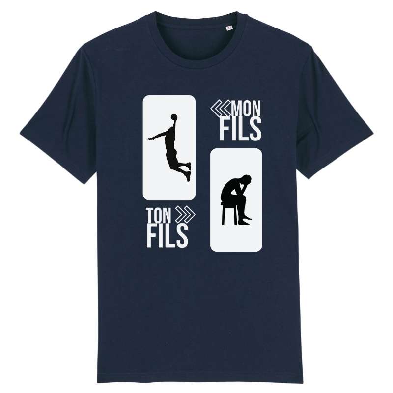 T-shirts Humour Basket Ball Papa "MON FILS TON FILS"