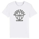Tshirt basket ball blanc homme pour basketteur avec visuel design basketball coach TeeShirt Hommes basketteurs coachs Taille XS S M L XL 2XL 3XL 4XL 5XL
