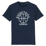 Tshirt basket ball bleu marine homme pour basketteur avec visuel design basketball coach TeeShirt Hommes basketteurs coachs Taille XS S M L XL 2XL 3XL 4XL 5XL