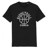 Tshirt basket ball noir homme pour basketteur avec visuel design basketball coach TeeShirt Hommes basketteurs coachs Taille XS S M L XL 2XL 3XL 4XL 5XL