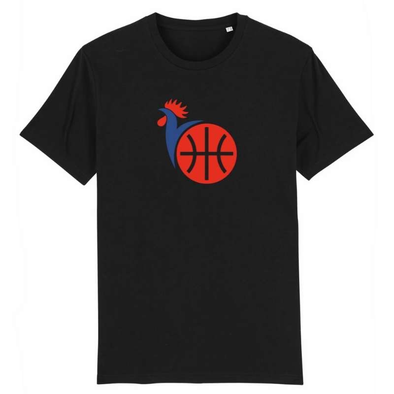 Tee shirt basket ball Equipe de France design Coq modele noir pour homme visuel TShirt Patriotes Hommes basketteurs Taille XS S M L XL 2XL 3XL 4XL 5XL Blanc Bleu Marine