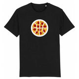 Tshirt basket ball Geek Noir homme pour basketteur avec visuel design Pizza coupée en forme de ballon de basketball TeeShirt Hommes basketteurs Taille XS S M L XL 2XL 3XL 4XL 5XL
