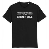 Tshirt basketball Noir homme pour basketteur avec visuel design Vivons d'Amour et de Basket Ball humour TeeShirt humouristique Hommes basketteurs Taille XS S M L XL 2XL 3XL 4XL 5XL