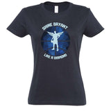 Tee-shirt basket ball Bleu Marine pour femme avec visuel design en Hommage a Kobe avec écrit Phrase Shine Bryant Like A Diamond TeeShirts pour des Femmes basketteuses Tailles S M L XL 2XL 3XL  Blanc Noir