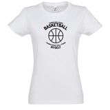 T shirt basketball saved my life Femme Noir pour basketteuse avec visuel design Lifestyle TeeShirt pour Femmes basketteuses Taille S M L XL 2XL 3XL aussi en noir ou bleu marine