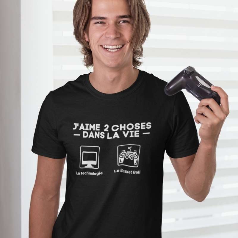 Cadeau Pour Gamer Jeux Vidéo Humour Geek Cadeau gamer ado T-Shirt :  : Mode