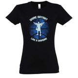 Teeshirt basket ball blanc pour femme avec visuel design en Hommage a Kobe avec écrit Phrase Shine Bryant Like A Diamond Tee Shirt pour des Femmes basketteuses Taille S M L XL 2XL 3XL Bleu Marine Blanc