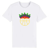 Tshirt Blanc avec visuel amazon design coiffe tribu Basket Ball TeeShirt Homme basketteur Taille XS S M L XL 2XL 3XL 4XL 5XL