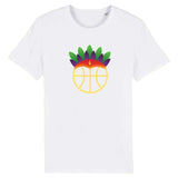 Tshirt Blanc avec visuel amazon design coiffe tribu Basket Ball TeeShirt Homme basketteur Taille XS S M L XL 2XL 3XL 4XL 5XL