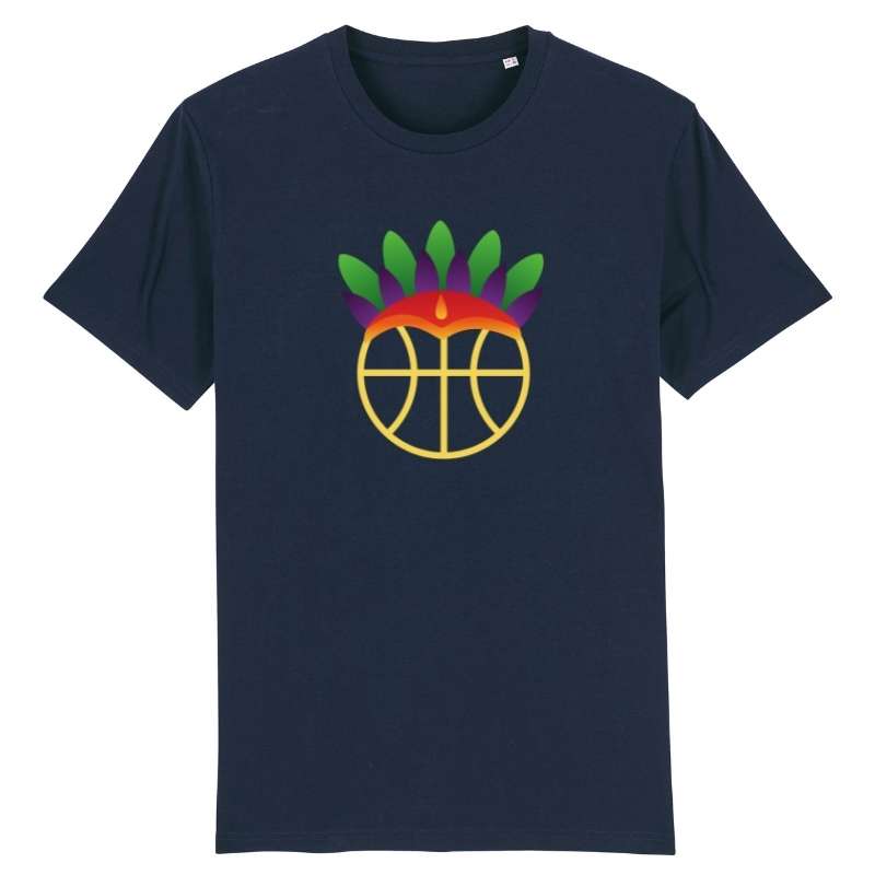 Tshirt Bleu marine avec visuel amazon design coiffe tribu Basket Ball TeeShirt Homme basketteur Taille XS S M L XL 2XL 3XL 4XL 5XL