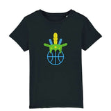 T shirt basketball Noir pour Enfant basketteur avec visuel Amazon coiffe de chef sur un ballon de Basket Ball TeeShirts pour enfants Garçon basketteur Taille 2 ANS 4 ans 6 ans 8 ans 10 ans 12 ans existe aussi en Bleu Marine Blanc