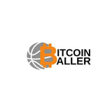 Visuel design Teeshirt de basketball Geek avec la phrase Bitcoin Baller sur fond blanc pour femme basketteuse fan cryptos monnaies TeeShirts pour basketteuses Geeks