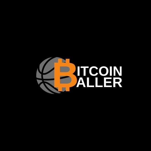 Visuel design Teeshirt de basketball Geek avec la phrase Bitcoin Baller sur fond Noir pour homme basketteur TeeShirts pour basketteurs Geeks