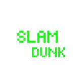 Visuel design Teeshirt de basket ball Geek Gamer E-sport avec la phrase Slam Dunk Basketball sur fond Blanc pour femme basketteuse TeeShirts pour basketteuses Geeks