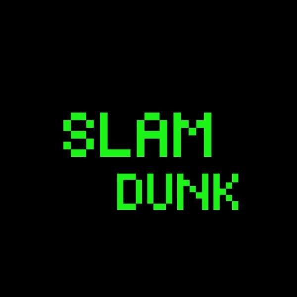Visuel design Teeshirt de basket ball Geek Gamer E-sport avec la phrase Slam Dunk vert fluo Basketball sur fond Noir pour femme basketteuse TeeShirts pour basketteuses Geeks