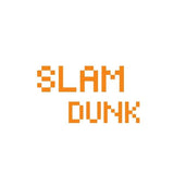 Visuel design Teeshirt de basket ball Geek Gamer E-sport avec la phrase Slam Dunk Basketball sur fond Blanc pour Enfant basketteur basketteuse TeeShirts pour enfants basketteur basketteuses Geeks