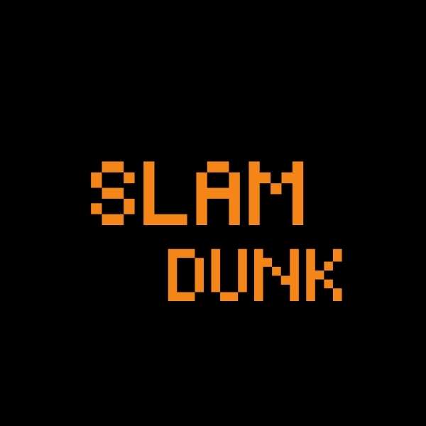 Design visuel pour Teeshirt de basket ball Geek Gamer E-sport avec la phrase Slam Dunk Basketball sur fond Noir pour Enfant basketteur basketteuse TeeShirts pour enfants basketteur basketteuses Geeks