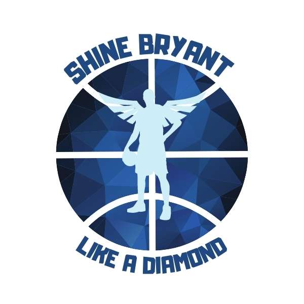 Visuel design T shirt de basket ball pour basketteur masculin en Hommage a Kobe-Bryant avec marqué la phrase Shine Bryant Like A Diamond TeeShirt Homme baller Taille XS S M L XL 2XL 3XL 4XL 5XL sur fond Blanc