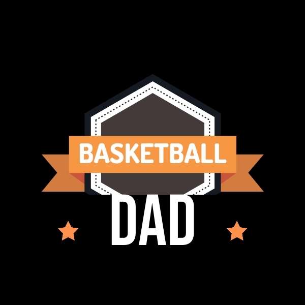 Visuel design Teeshirt basket ball Dad Oldschool Papa fond Noir pour hommes Tee Shirt Papas basketteurs