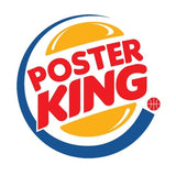 Visuel sur fond Blanc design Teeshirt de basket ball avec écrit Poster King en logo de la marque Burger King humour trashtalk basketball pour Femme basketteuse TeeShirts drôles pour basketteuses