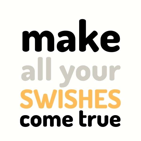 Visuel sur fond Blanc design Teeshirt de basket ball Lifestyle avec écrit la phrase Make All Your Swishes Come true jeu de mots pour femme basketteuse beaux TeeShirts pour basketteuses