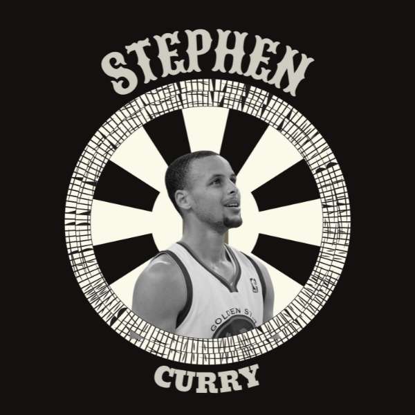 Visuel sur fond Noir design Sweatshirt de basket ball avec la Photo du joueur de Basketball Stephen Curry Le CHEF Portrait et Ecriture style Western pour Femme basketteuse beaux Hoodies pour basketteuses