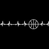 Visuel sur fond Noir design Teeshirt de basket ball Lifestyle Battement De Coeur pour homme basketteur beaux TeeShirts pour basketteurs