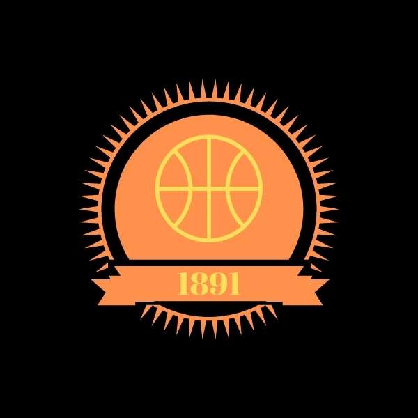 Visuel sur fond noir t-shirt avec design Ballon de Basket Ball Orange Vintage 1891 beau TeeShirt original noir pour filles basketteuses