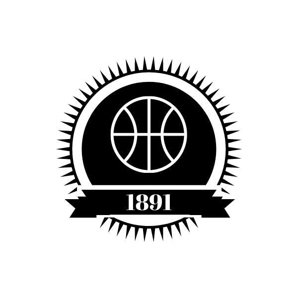 Visuel sur fond Blanc teeshirt avec design Ballon de Basket Ball Vintage 1891 beau TeeShirt original noir pour Garçons Filles basketteur basketteuse
