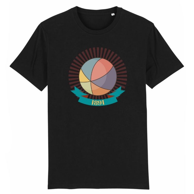 tshirt basket Noir pour hommes avec design visuel vintage style ballon Coloblocks BasketBall TeeShirt Homme basketteur Taille XS S M L XL 2XL 3XL 4XL 5XL Bleu marine Blanc