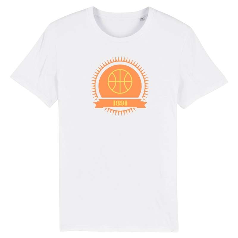 teeshirt basket vintage 1891 Orange Blanc homme design visuel BasketBall TShirt Hommes basketteurs Taille XS S M L XL 2XL 3XL 4XL 5XL Bleu Marine Noir